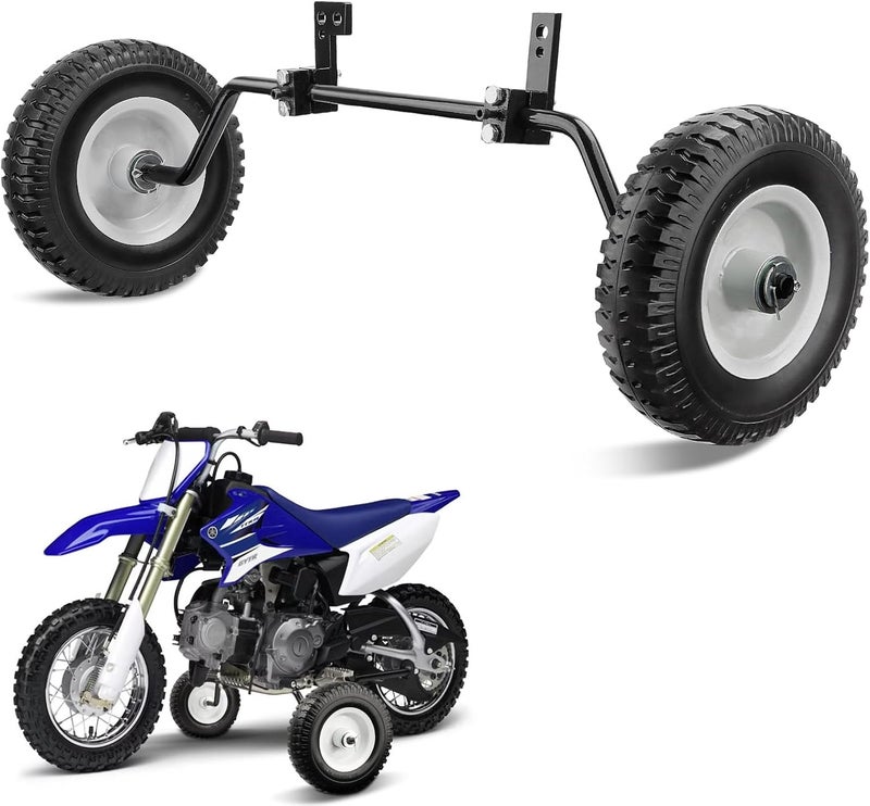 Worcest عجلات تدريب دراجة التراب، متوافقة عالمياً مع Razor MX125 MX350 MX400 MX500، PW50، هوندا XR50 CRF50 Z50 Z50R، TTR50، 50cc 49cc عجلات تدريب دراجة التراب للأطفال، سهلة التركيب باللون الأسود - Image 1